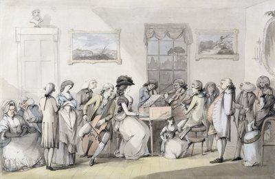 Het concertgezelschap, 1784 door John the Younger Dunthorne